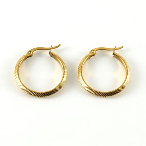 Stainless Steel Lever Back Earring 304 Stainless Steel 18K gold plated fashion jewelry & for woman Sold By Pair