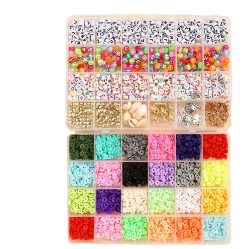 Polymer Clay DIY Bracelet Set, stoving varnish, 48 cells, Sold By Set