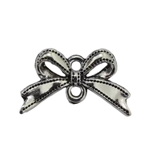 Bowknot Zinc Alloy priključak, Cink Alloy, starinski srebrne boje pozlaćen, možete DIY, izvorna boja, 100računala/Lot, Prodano By Lot