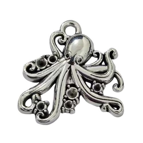 Tibetan Style Animal Pendants, Octopus, plated, DIY, original color, 100PCs/Lot, Sold By Lot