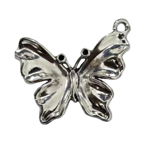 Tibetan Style Animal Pendants, Butterfly, antique silver color plated, DIY, original color, 100PCs/Lot, Sold By Lot