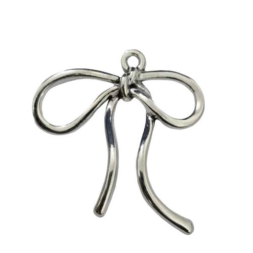 Zinc Alloy Bowknot pendentifs, alliage de zinc, Noeud papillon, Placage, DIY, couleur originale, 100PC/lot, Vendu par lot