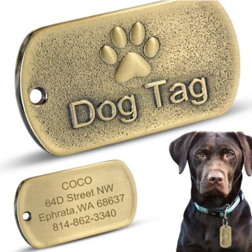 Zinc Alloy Pet Tag DIY golden Sold By PC