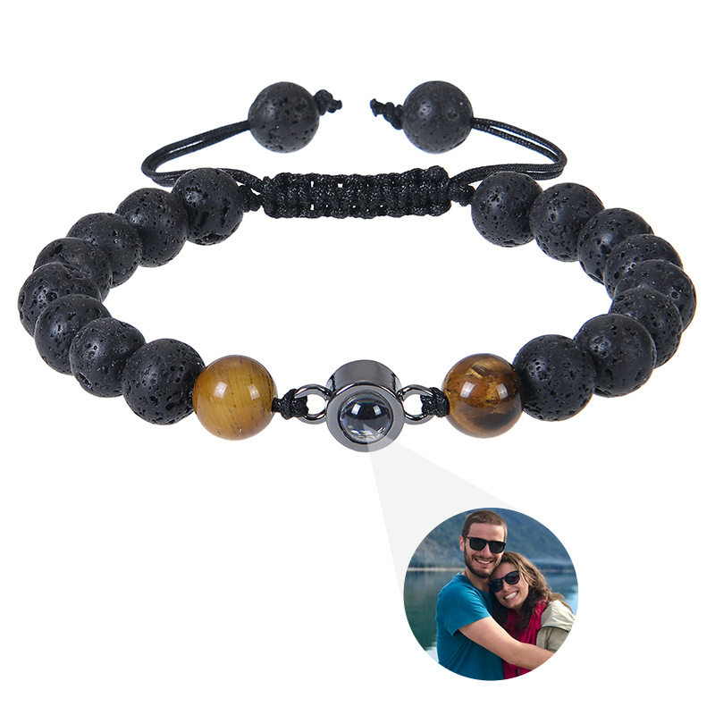 Pulsera personalizada, Piedra Abrazine, con Hilo elástico, diferentes materiales para la opción & unisexo & Modificado para requisitos particulares, más colores para la opción, Vendido por UD