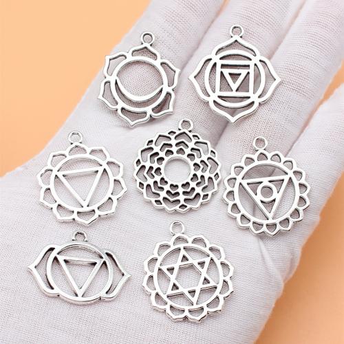 Tibetan Style Pendants, antique silver color plated, DIY, 7PC/Bag, Sold By Bag
