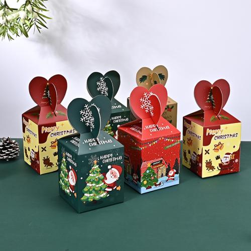 Papir Christmas Gift Box, med Kraft, Udskrivning, forskellige stilarter for valg, Solgt af PC