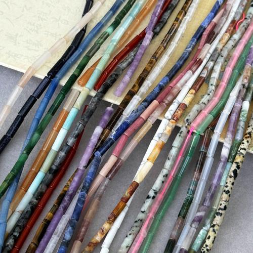 Gemstone Jewelry Beads, Column, DIY & different materials for choice, 4x13mm, Approx 30PCs/Strand, Sold Per Approx 38 cm Strand