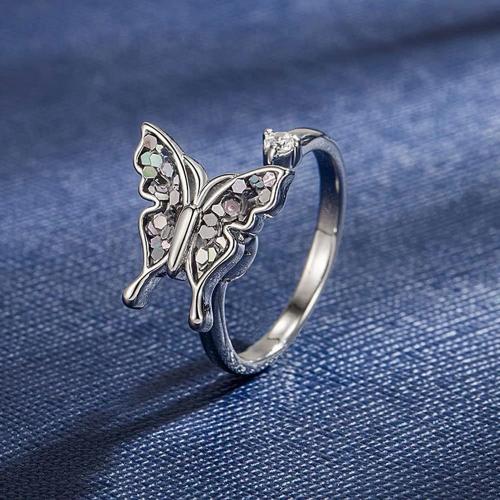 Brass Open Finger Ring fashion jewelry & for woman silver color Sold By PC