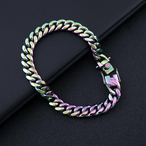 Pulsera de acero de titanio, Partículas de acero, Joyería & diverso tamaño para la opción & para hombre, multicolor, Vendido por UD