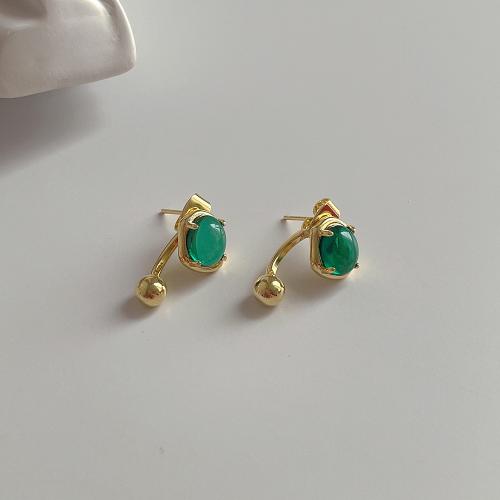 Goujon Laiton, avec résine, bijoux de mode & pour femme, plus de couleurs à choisir, 13mm, Vendu par paire