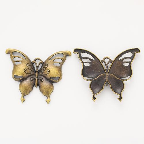 Zinc Alloy Animal Pendler, Butterfly, du kan DIY, flere farver til valg, 66x56mm, Solgt af PC