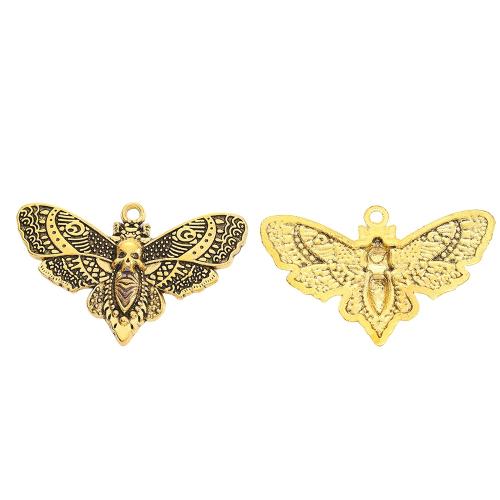 Tibetan Style Animal Pendants, Butterfly, DIY, more colors for choice, 27x43x3mm, Sold By PC