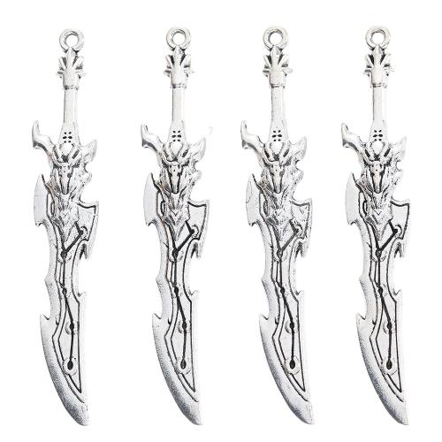 Sinc Alloy Pendants, Sword, DIY, Díolta De réir PC