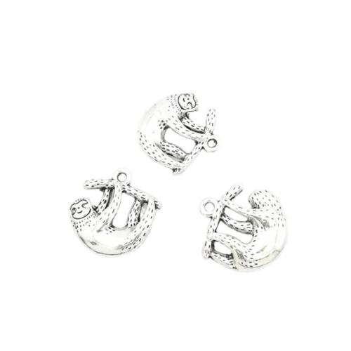 Zinc Alloy Animal Pendler, Koala, du kan DIY, 20x19x4mm, Solgt af PC