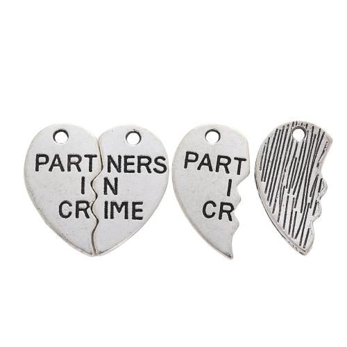 Zinc Alloy Heart Pendants DIY Sold By PC