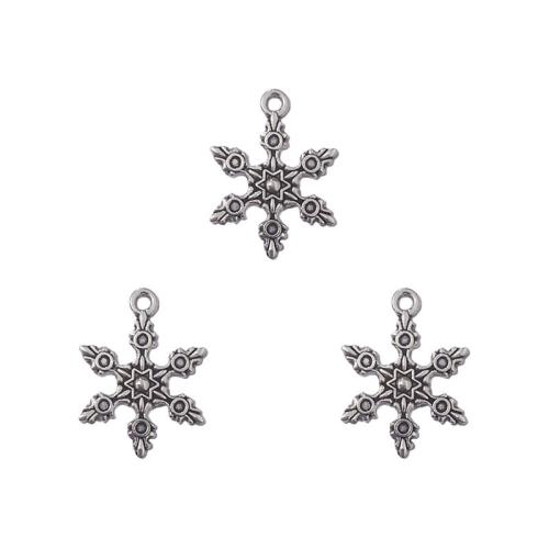 Zinc Alloy Pendants Snowflake antique silver color plated DIY nickel lead & cadmium free Approx Sold By Bag