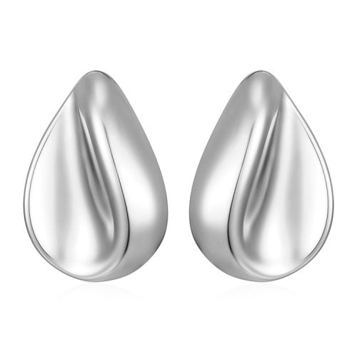 Stainless Steel Stud Earrings, 304 Stainless Steel, Teardrop, plated, for woman, more colors for choice, Sold By Pair