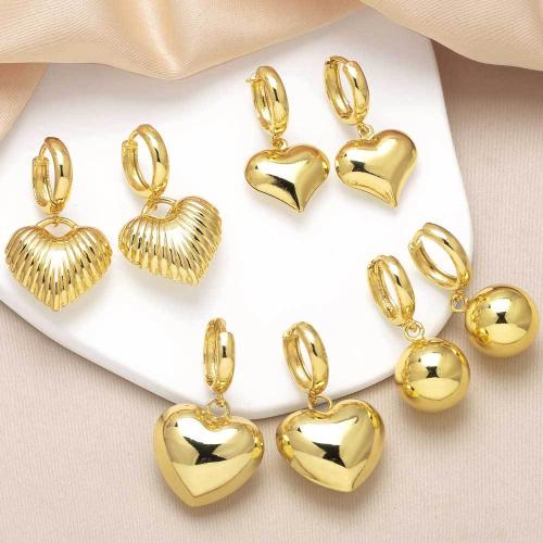 Brass Drop Earring gold color plated fashion jewelry golden nickel lead & cadmium free Sold By Pair