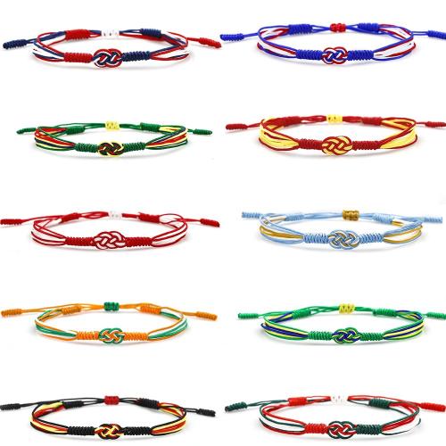 Unisex Bracelet, Cordon de noeud, fait à la main, bijoux de mode & unisexe, plus de couleurs à choisir, Longueur:16-26 cm, Vendu par PC