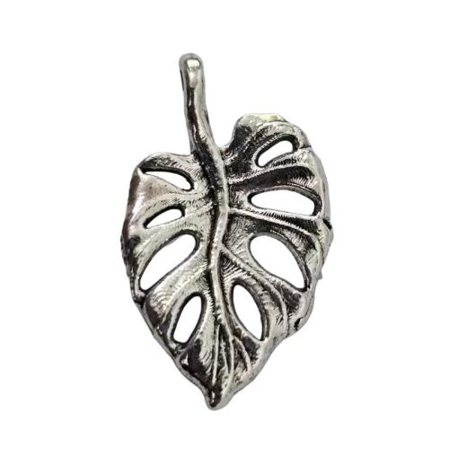 Tibetan Style Leaf Pendants, antique silver color plated, DIY, original color, 100PCs/Lot, Sold By Lot