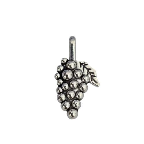 Tibetan Style fruits forme pendentifs, alliage de zinc, raisin, Plaqué de couleur d'argent, DIY, couleur originale, 100PC/lot, Vendu par lot