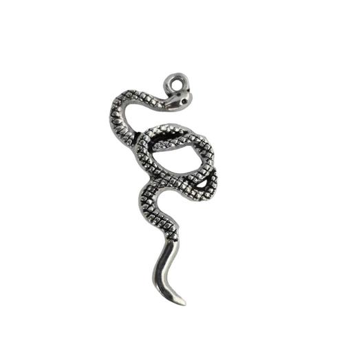 Pendentifs animaux en alliage de zinc, serpent, Placage, DIY, couleur originale, 100PC/lot, Vendu par lot