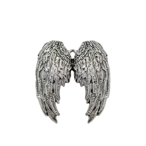 Wing Shaped Zinc Alloy Privjesci, Cink Alloy, starinski srebrne boje pozlaćen, možete DIY, izvorna boja, 100računala/Lot, Prodano By Lot