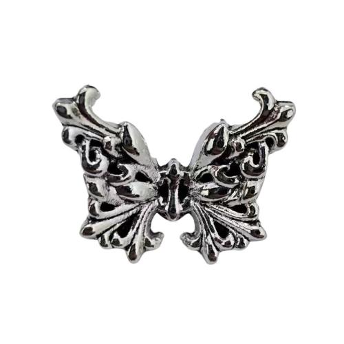 Zinc Alloy Spacer Beads Butterfly antique silver color plated DIY original color Sold By Lot