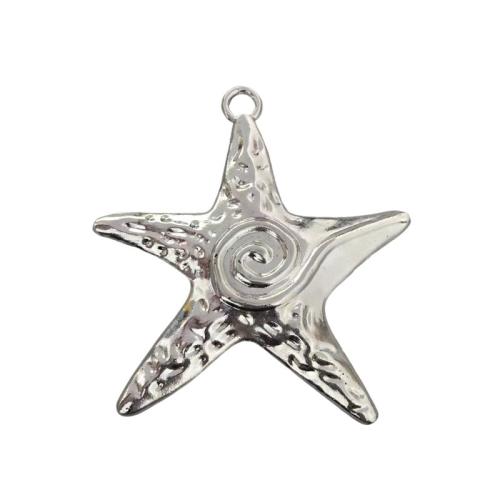 Tibetan Style Star Pendant, Starfish, antique silver color plated, DIY, original color, 100PCs/Lot, Sold By Lot