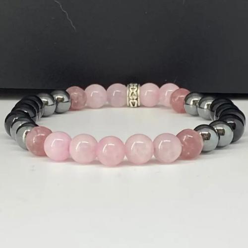 Кристалл браслеты, Кристаллы, с Руд, Связанный вручную, Женский, светло-розовый, длина Приблизительно 18 см, продается PC