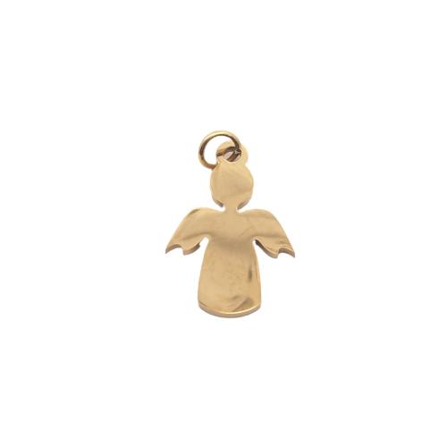 Stainless Steel Pendants, 304 Stainless Steel, Angel, DIY, golden, 17x11mm, Sold By PC