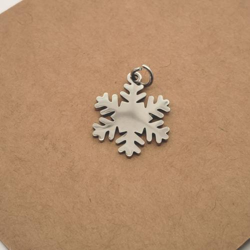 Stainless Steel Pendants, 304 Stainless Steel, Snowflake, Fine Polishing & DIY, original color, 19x15mm, Sold By PC