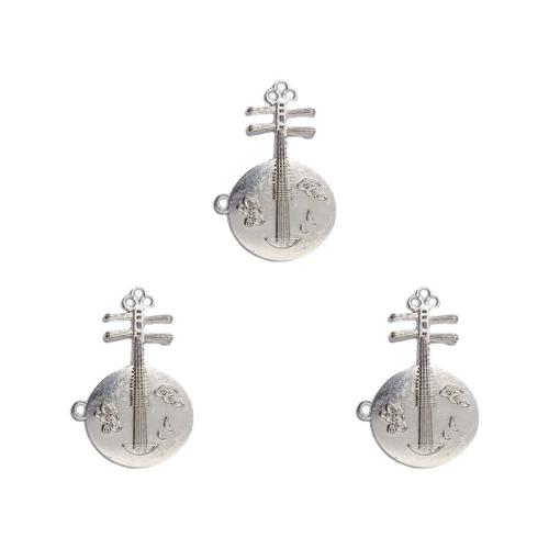 Musical Instrument Shaped Zinc Alloy Pendants antique silver color plated DIY nickel lead & cadmium free Approx Sold By Bag