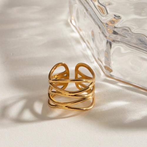 Stainless Steel Finger Ring 304 Stainless Steel gold color plated fashion jewelry golden Sold By PC