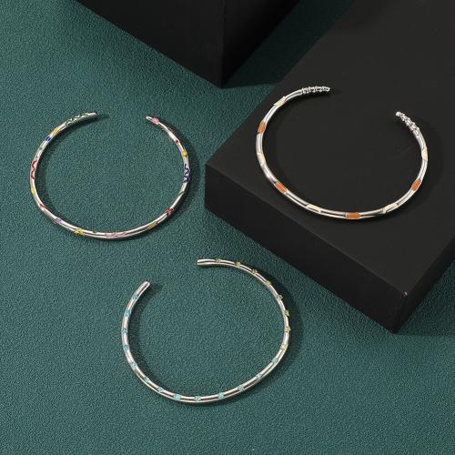 Brass Bracelet & Bangle plated fashion jewelry & enamel nickel lead & cadmium free Sold By PC