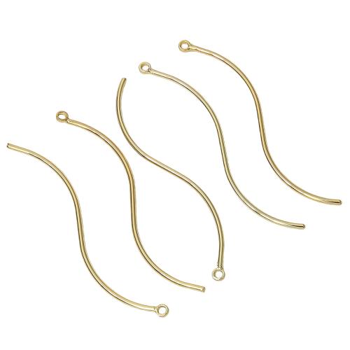 Brass Earring Drop Component, plated, DIY & different size for choice & different styles for choice, golden, 2PCs/Bag, Sold By Bag