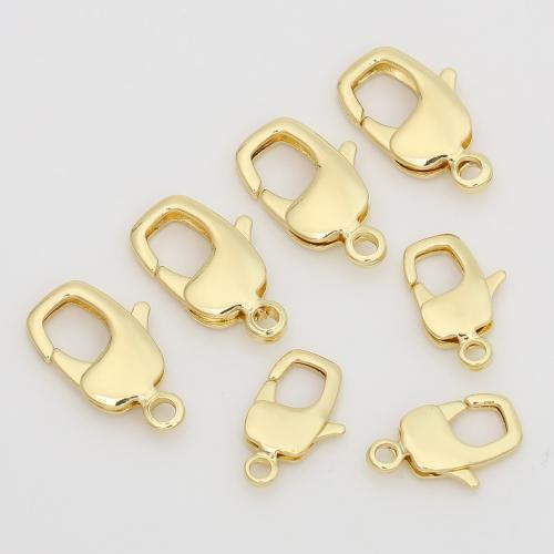 Brass Lobster Clasp, plated, DIY & different size for choice, golden, Sold By PC