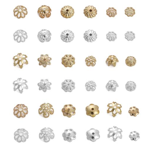 Brass Bead Cap, plated, DIY & different size for choice & different styles for choice, more colors for choice, 10PCs/Bag, Sold By Bag