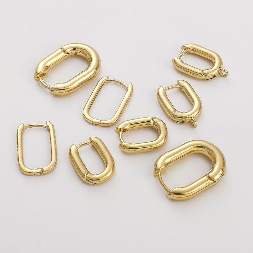 Brass Hoop Earring Components, plated, different size for choice & different styles for choice, gold, Sold By PC