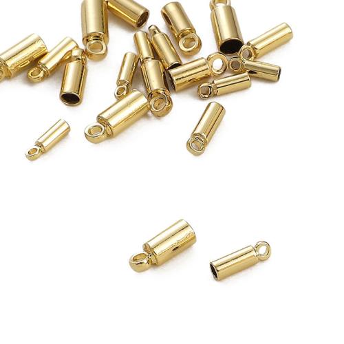 Brass Cord Tips, plated, DIY & different size for choice, golden, 4PCs/Bag, Sold By Bag