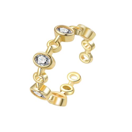 Cubi Circonia Micro Pave anello in ottone, placcato, Micro spianare cubic zirconia & per la donna, nessuno, Venduto da PC