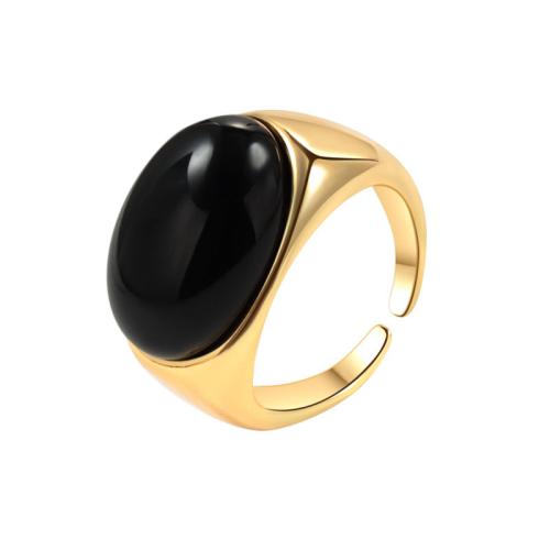 Brass Finger Ring, with Gemstone, plated, for woman, more colors for choice, Sold By PC