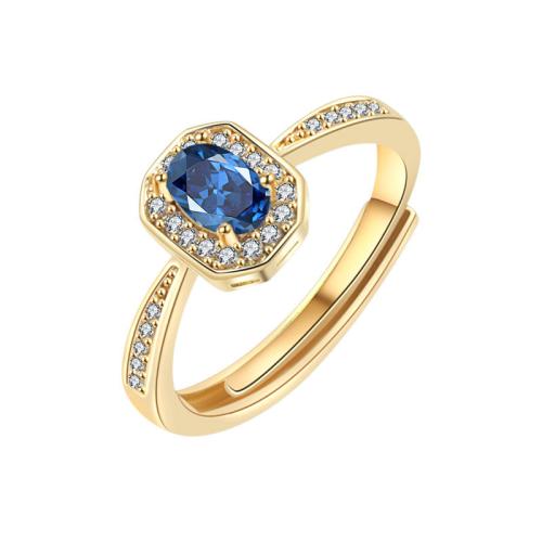 Cubic Zirconia Micro Pave Brass Ring plated micro pave cubic zirconia & for woman golden Sold By PC