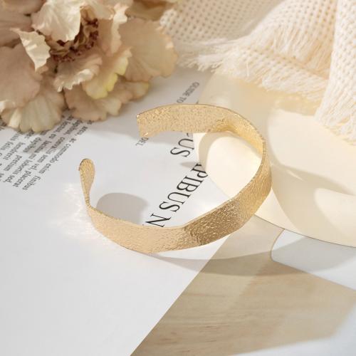 Tibetan Style Bangle, plated, for woman, golden, Sold By PC