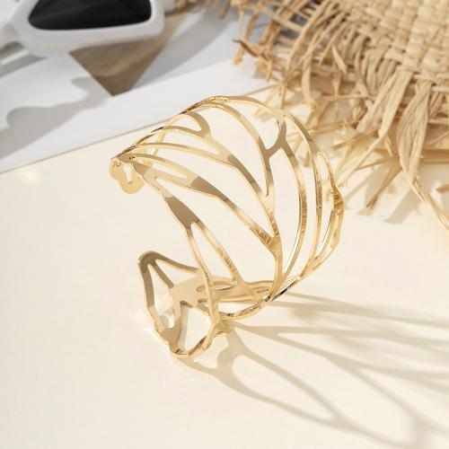 Tibetan Style Bangle, plated, for woman, golden, Sold By PC