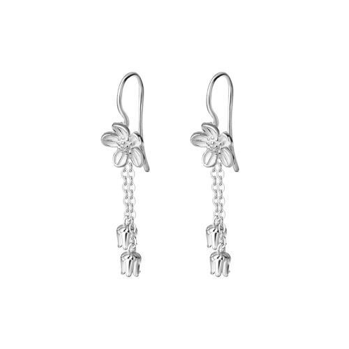 925 Sterling Silver Drop &  Dangle Earrings, for woman, silver color, Sold By Pair