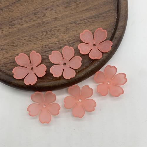 Hair Accessories DIY Findings, Acrylic, Flower, frosted, more colors for choice, 15mm, Sold By PC