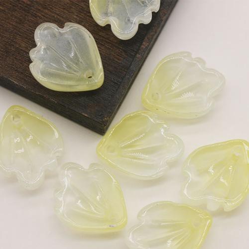 Hair Accessories DIY Findings, Lampwork, petals, stoving varnish, more colors for choice, 13x16mm, Sold By PC