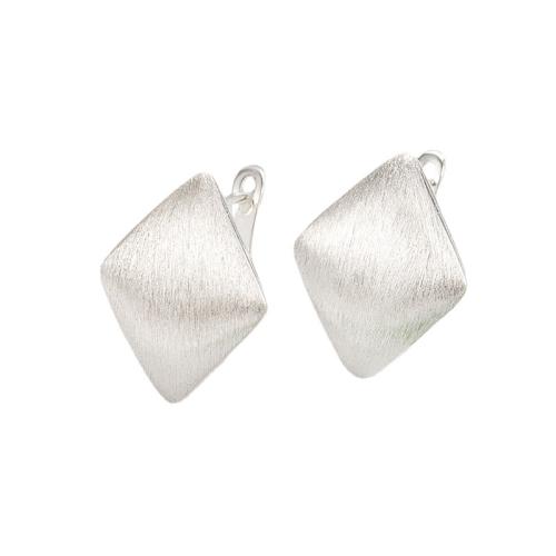 Pendientes de Palanca Hacia Atrás en Latón, metal, Joyería & para mujer, plateado, 19x11mm, Vendido por Par