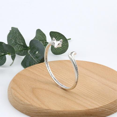 Brass Bracelet & Bangle, fashion jewelry & for woman, silver color, Inner Diameter:Approx 52mm, Sold By PC